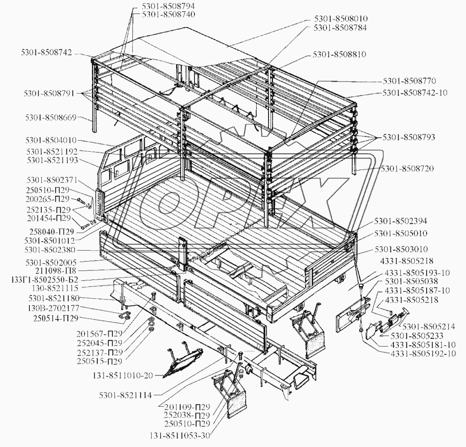 Платформа автомобиля ЗИЛ-5301